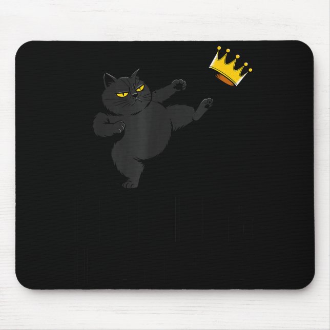 No Kings In America Black Cat Funny Litical Meme 4 Mouse Mat (Front)