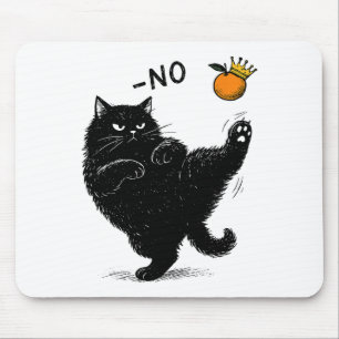 No Kings In America Black Cat Funny Political Meme Mouse Mat