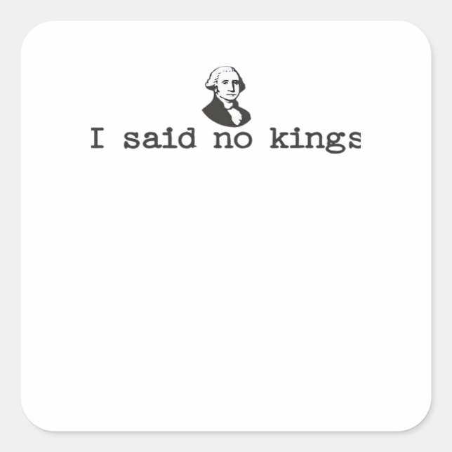No Kings In America Bold Casual Square Sticker (Front)