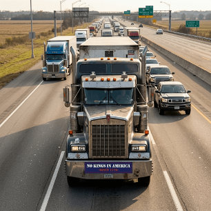 No Kings In America Bumper Sticker