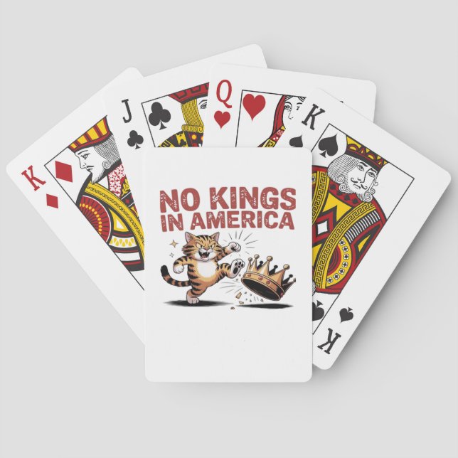 No Kings In America Classic Aesthetic Design Playing Cards (Back)