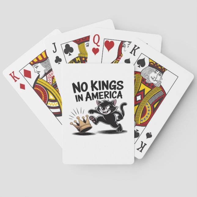 No Kings In America Classic Bold Casual Playing Cards (Back)