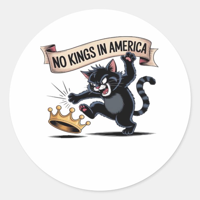 No Kings In America Classic Creative Style Classic Round Sticker (Front)