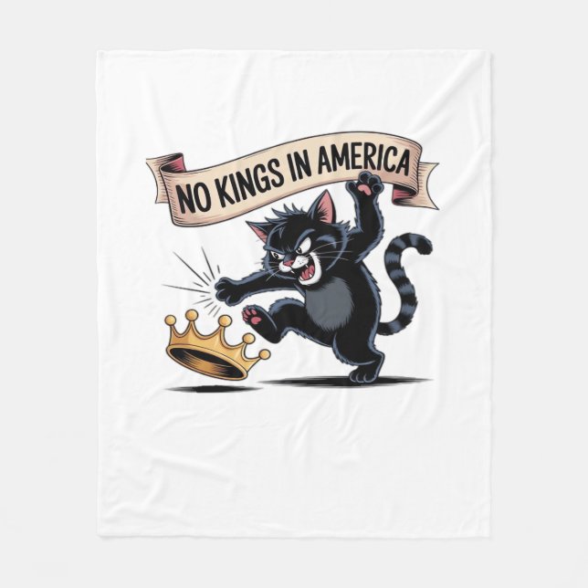 No Kings In America Classic Creative Style Fleece Blanket (Front)