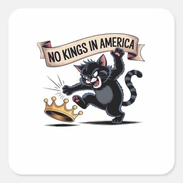 No Kings In America Classic Creative Style Square Sticker (Front)