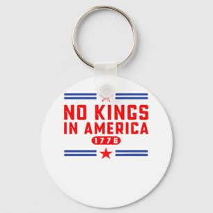 No Kings In America Classic Minimal Clean Key Ring