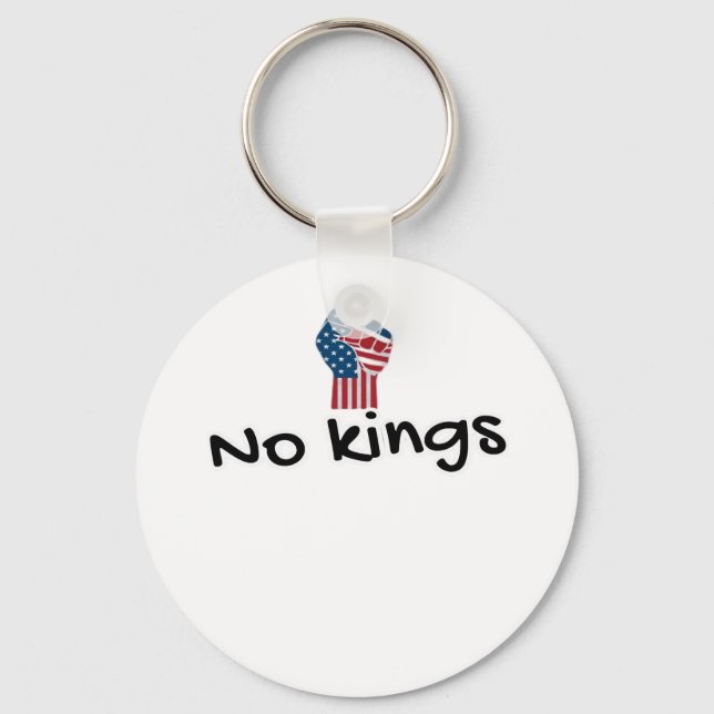 No Kings In America Classic Minimal Clean Key Ring (Front)