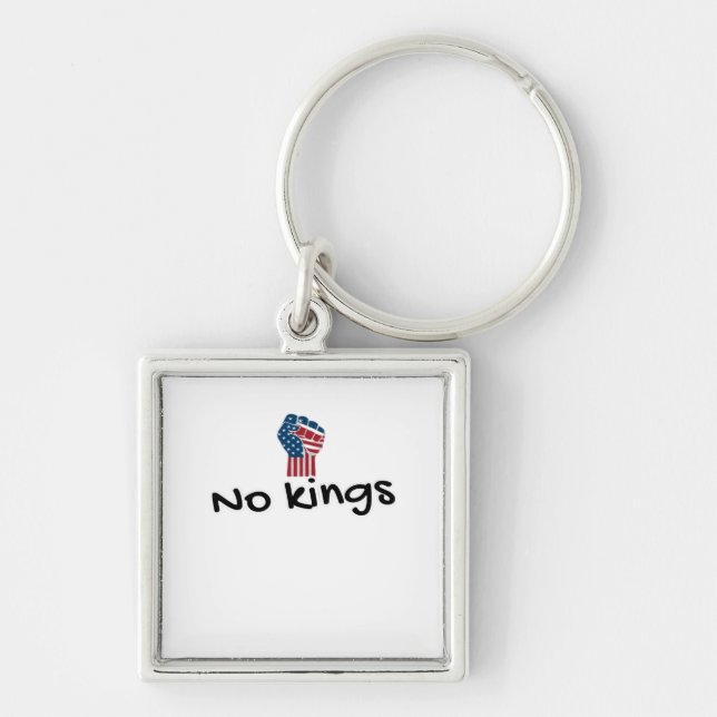 No Kings In America Classic Minimal Clean Key Ring (Front)