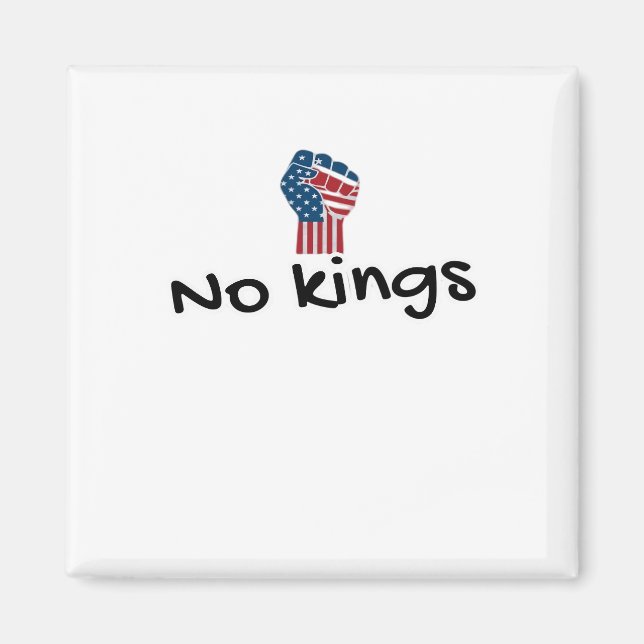 No Kings In America Classic Minimal Clean Magnet (Front)