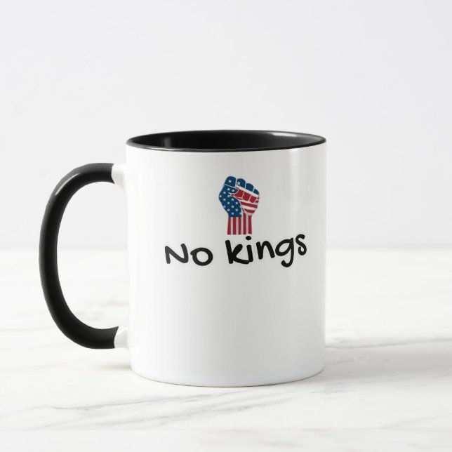 No Kings In America Classic Minimal Clean Mug (Left)