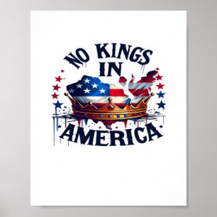 No Kings In America Classic Retro Cool Poster