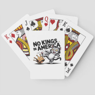 No Kings In America Classic Retro Graphic Playing Cards