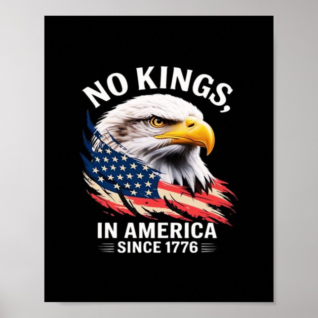 No Kings In America Classic Retro Graphic Poster (Front)