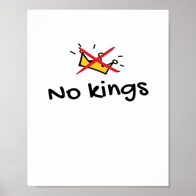 No Kings In America Classic Retro Style Poster (Front)