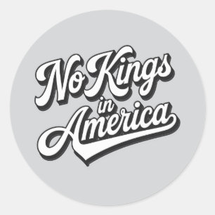 No Kings in America Classic Round Sticker