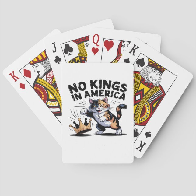 No Kings In America Classic Simple Clean Playing Cards (Back)