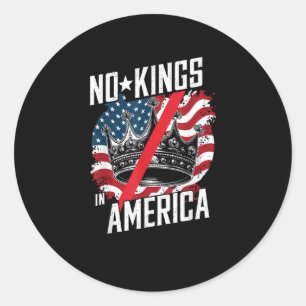 No Kings In America Court Ruling Protest Save Classic Round Sticker
