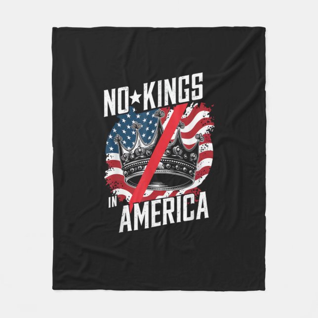No Kings In America Court Ruling Protest Save Fleece Blanket (Front)