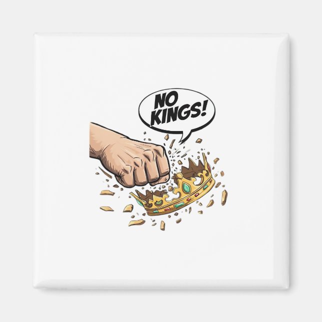 No Kings In America Creative Design Magnet (Front)