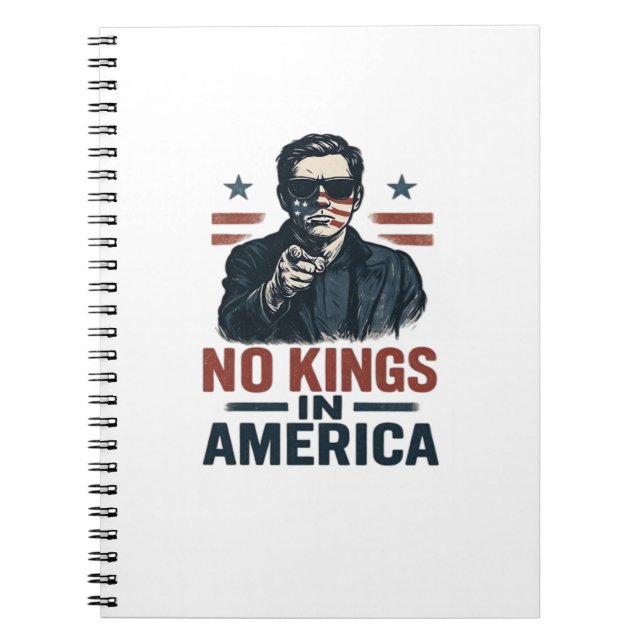 No Kings In America Defend Since 1776 Patriotic Gr Notebook (Front)