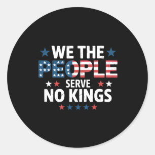 No Kings In America Democracy  Classic Round Sticker