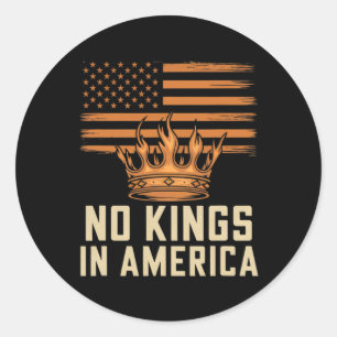 No Kings In America Democracy United States Indepe Classic Round Sticker