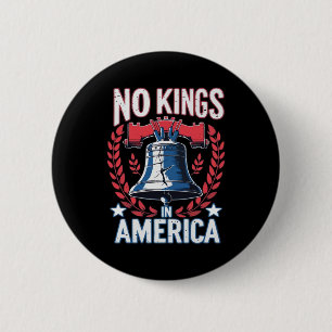 No Kings In America Design Classic Artistic Graphi 6 Cm Round Badge