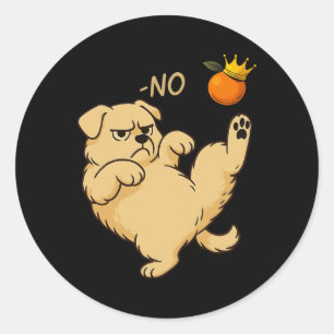 No Kings In America Dog  Classic Round Sticker