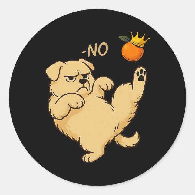 No Kings In America Dog  Classic Round Sticker (Front)