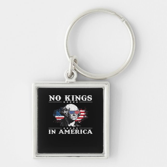 No Kings In America Doge Classic Funny Meme Key Ring (Front)
