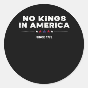 No Kings In America Doge Classic Trendy Graphic Classic Round Sticker