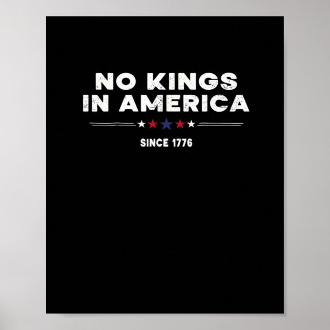 No Kings In America Doge Classic Trendy Graphic Poster (Front)
