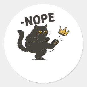 No Kings In America Essential Cool Unique Classic Round Sticker