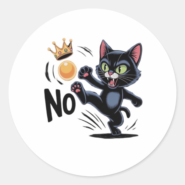 No Kings In America Essential Minimal Clean Classic Round Sticker (Front)