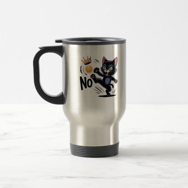 No Kings In America Essential Minimal Clean Travel Mug (Left)