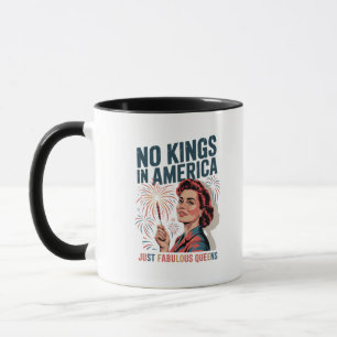 No Kings In America Fabulous Queens Pride 2025 Des Mug