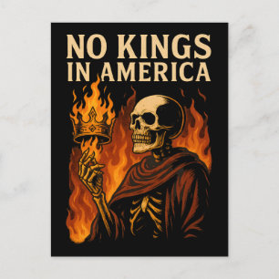No Kings in America Fire  Holiday Postcard
