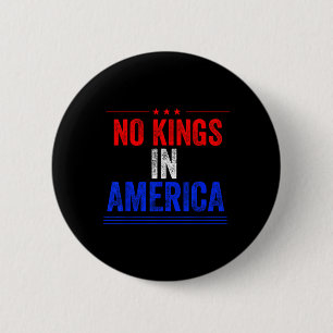 No Kings In America Flag Protest Save Democracy 12 6 Cm Round Badge