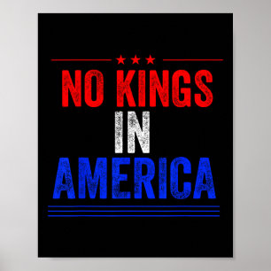 No Kings In America Flag Protest Save Democracy 12 Poster