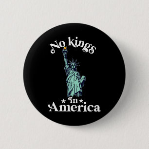No Kings In America Flag Protest Save Democracy 17 6 Cm Round Badge
