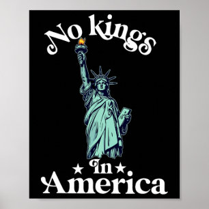 No Kings In America Flag Protest Save Democracy 17 Poster