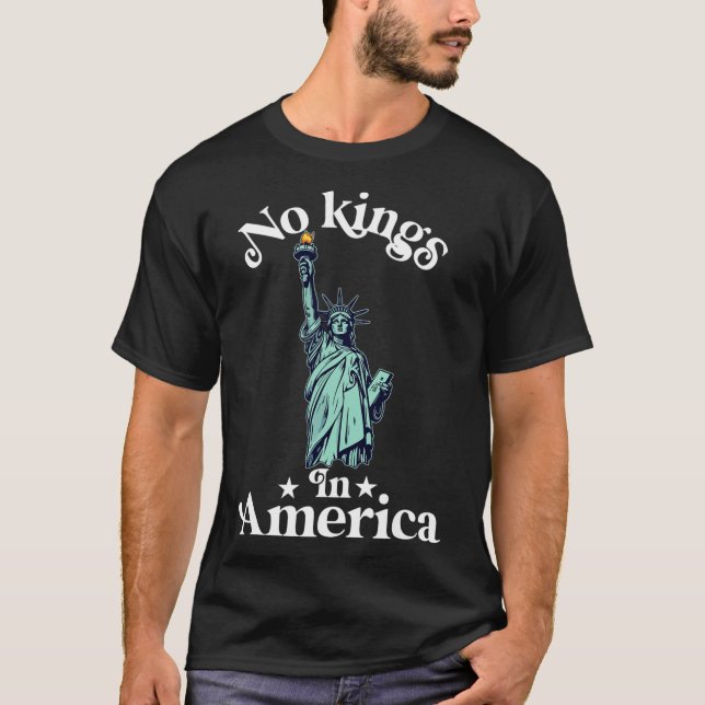 No Kings In America Flag Protest Save Democracy 17 T-Shirt (Front)
