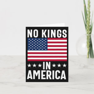 No Kings In America Flag Protest Save Democracy 18 Card