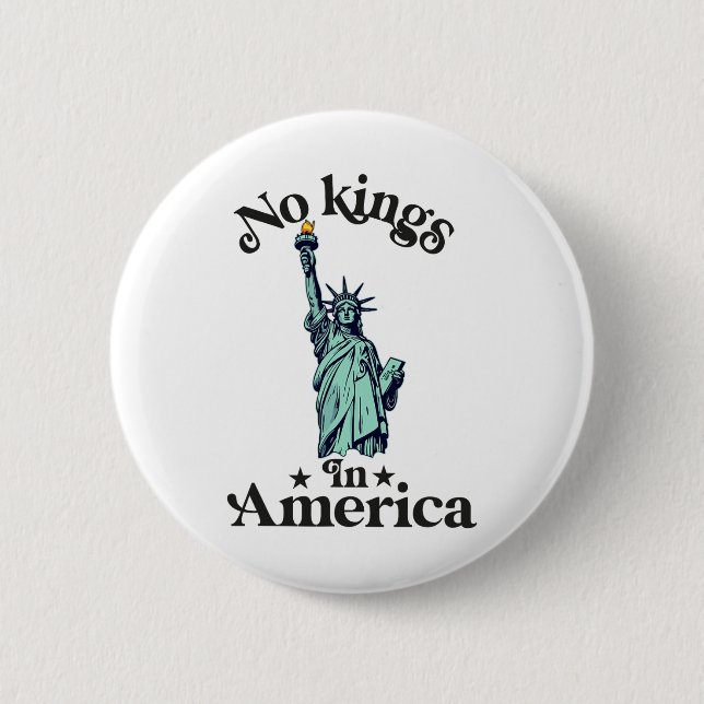 No Kings In America Flag Protest Save Democracy 2  6 Cm Round Badge (Front)