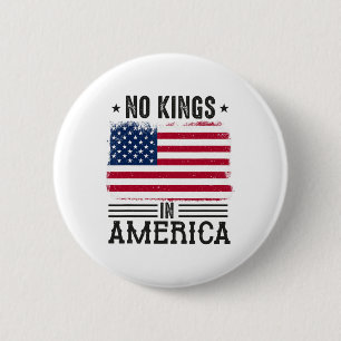 No Kings In America Flag Protest Save Democracy 3 6 Cm Round Badge
