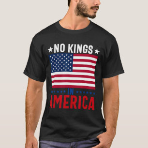 No Kings In America Flag Protest Save Democracy 5 T-Shirt