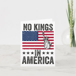 No Kings In America Flag Protest Save Democracy 6 Card