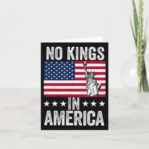 No Kings In America Flag Protest Save Democracy 9  Card