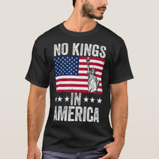 No Kings In America Flag Protest Save Democracy 9 T-Shirt