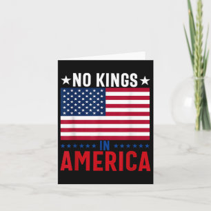 No Kings In America Flag Protest Save Democracy  Card